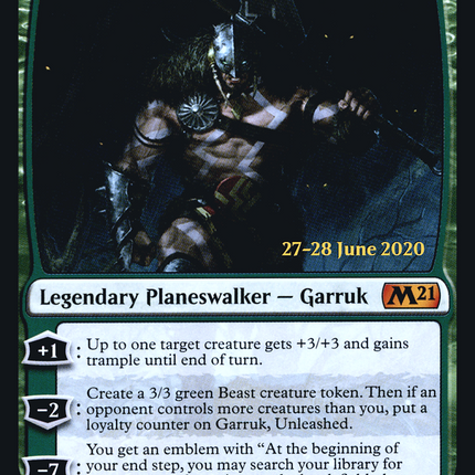 Garruk, Unleashed [Core Set 2021 Promos] Prerelease Foil