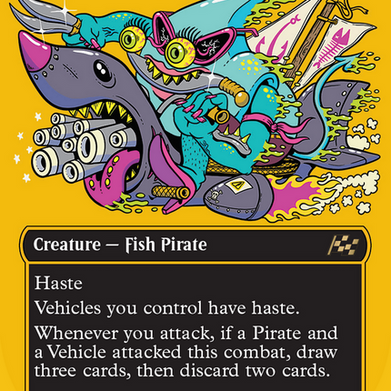 Fearless Swashbuckler (borderless) (First-Place Foil) [Aetherdrift] Foil