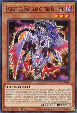 Basiltrice, Familiar of the Evil Eye (Common / Short Print) [PHHY-EN019] 1st Edition
