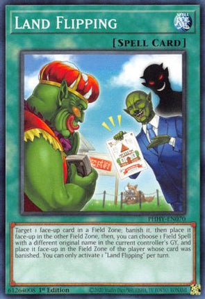 Land Flipping (Common / Short Print) [PHHY-EN070] 1st Edition