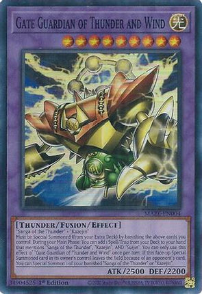 Gate Guardian of Thunder and Wind (Super Rare) [MAZE-EN004] 1st Edition