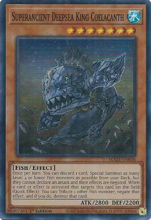 Superancient Deepsea King Coelacanth (Super Rare) [MAZE-EN036] 1st Edition