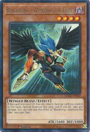 Blackwing - Zephyros the Elite (Rare) [MAZE-EN039] 1st Edition