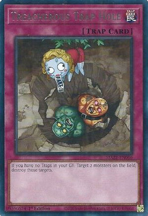 Treacherous Trap Hole (Rare) [MAZE-EN066] 1st Edition