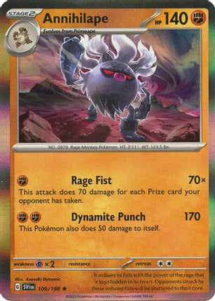 Annihilape - 109/null [SV01: Scarlet & Violet Base Set] Reverse Holofoil