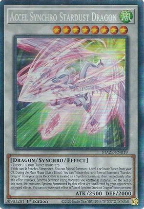 Accel Synchro Stardust Dragon (CR) (Collector's Rare) [MAZE-EN019] 1st Edition