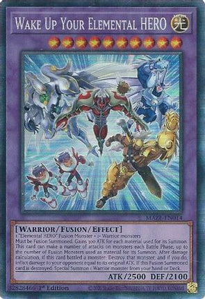 Wake Up Your Elemental HERO (CR) (Collector's Rare) [MAZE-EN014] 1st Edition