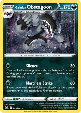 Galarian Obstagoon (Cosmos Holo) - 161/null [Miscellaneous Cards & Products] Holofoil