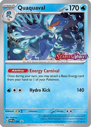 Quaquaval - 005 (Prerelease) - 5/null [SV: Scarlet & Violet Promo Cards] Holofoil