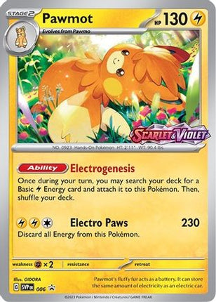 Pawmot - 006 (Prerelease) - 6/null [SV: Scarlet & Violet Promo Cards] Holofoil