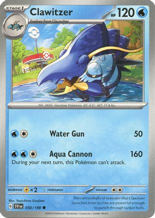 Clawitzer - 50/null [SV01: Scarlet & Violet Base Set] Reverse Holofoil