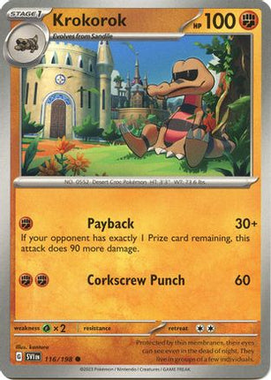 Krokorok - 116/null [SV01: Scarlet & Violet Base Set] Reverse Holofoil