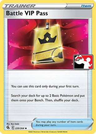 Battle VIP Pass - 225/264 [Prize Pack Series Cards]