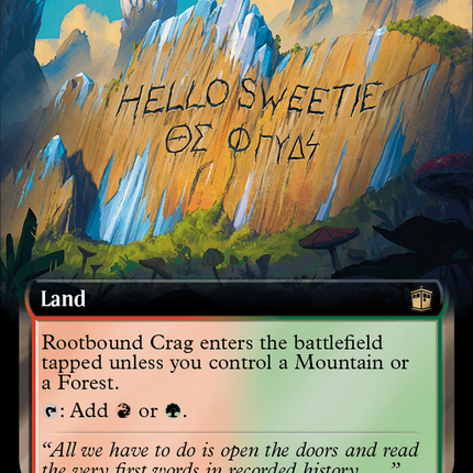 Rootbound Crag (Extended Art) [Doctor Who] Surge Foil