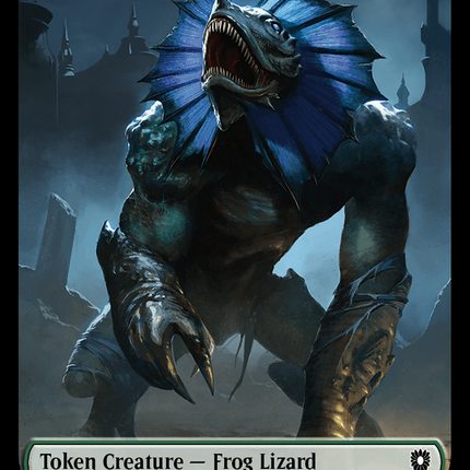 Frog Lizard [Bloomburrow Commander Tokens] Foil
