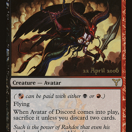 Avatar of Discord [Dissension Promos] Prerelease Foil