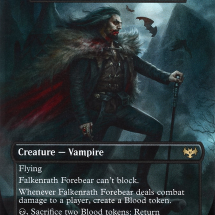 Falkenrath Forebear - Dracula, Blood Immortal  (Showcase) (Borderless) [Innistrad: Crimson Vow]