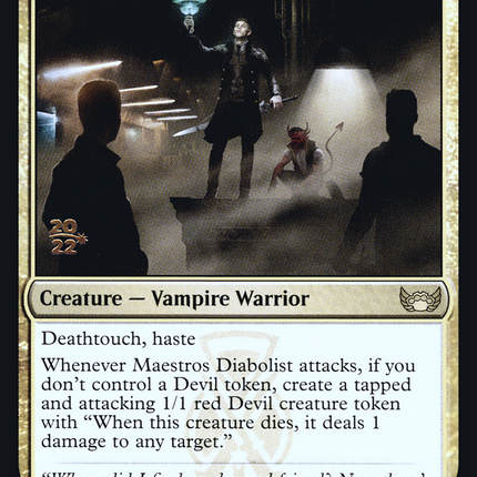 Maestros Diabolist [Streets of New Capenna Promos] Prerelease Foil