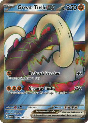 Great Tusk ex - 230/198 [SV01: Scarlet & Violet Base Set] Holofoil