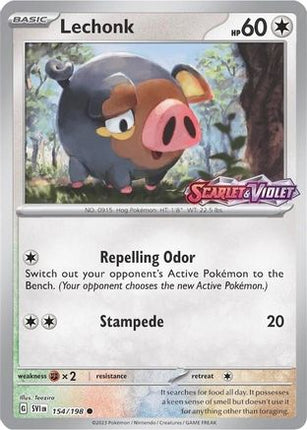 Lechonk - 154/198 (Store Promo) [Miscellaneous Cards & Products] Reverse Holofoil