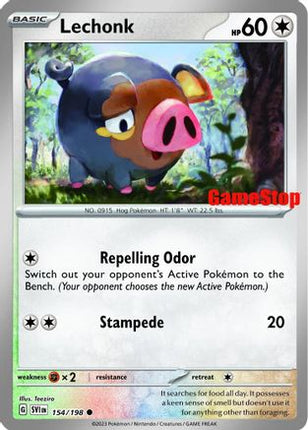 Lechonk - 154/198 (GameStop Promo) [Miscellaneous Cards & Products]