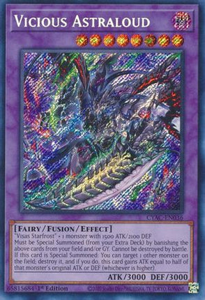 Vicious Astraloud (Secret Rare) [CYAC-EN036] 1st Edition