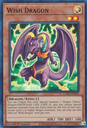 Wish Dragon (Super Rare) [CYAC-EN093] 1st Edition