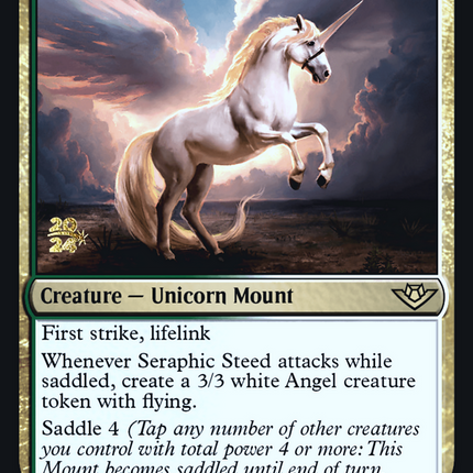 Seraphic Steed [Outlaws of Thunder Junction Promos] Prerelease Foil