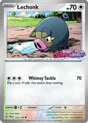 Lechonk - 156/198 (Best Buy Exclusive) [Miscellaneous Cards & Products] Reverse Holofoil