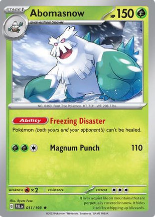 Abomasnow - 11/null [SV02: Paldea Evolved] Holofoil