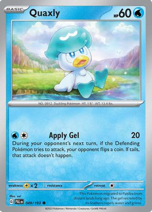 Quaxly - 049/193 [SV02: Paldea Evolved] Reverse Holofoil