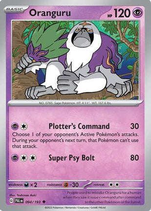 Oranguru - 94/null [SV02: Paldea Evolved] Reverse Holofoil