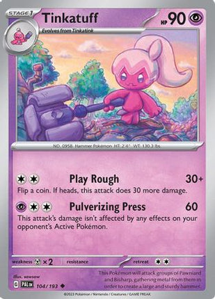 Tinkatuff - 104/193 [SV02: Paldea Evolved] Reverse Holofoil