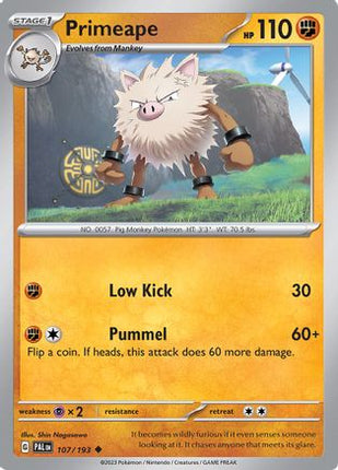 Primeape - 107/null [SV02: Paldea Evolved] Reverse Holofoil
