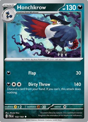Honchkrow - 132/null [SV02: Paldea Evolved] Reverse Holofoil