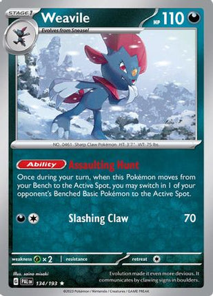 Weavile - 134/null [SV02: Paldea Evolved] Reverse Holofoil