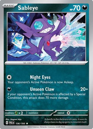 Sableye - 136/null [SV02: Paldea Evolved] Holofoil