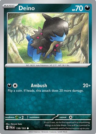 Deino - 138/null [SV02: Paldea Evolved]