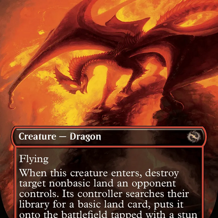 Magmatic Hellkite (Borderless) [Tarkir: Dragonstorm] Foil