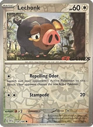 Lechonk - 154/198 (EB Games Promo) [Miscellaneous Cards & Products] Reverse Holofoil
