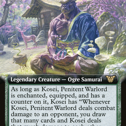 Kosei, Penitent Warlord (Extended Art) [Neon Dynasty Commander]