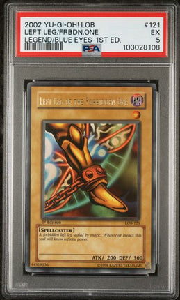 Complete Set of LOB 1st Edition Exodia, PSA Graded, Sequential Cert. Numbers, Varying Grades, 103028106
