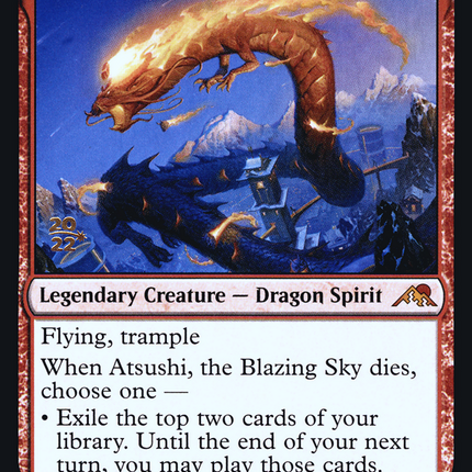 Atsushi, the Blazing Sky [Kamigawa: Neon Dynasty Promos] Prerelease Foil