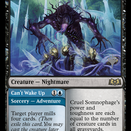 Cruel Somnophage // Can't Wake Up [Wilds of Eldraine Promos]