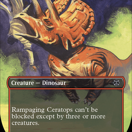 Rampaging Ceratops (Borderless) [The Lost Caverns of Ixalan]