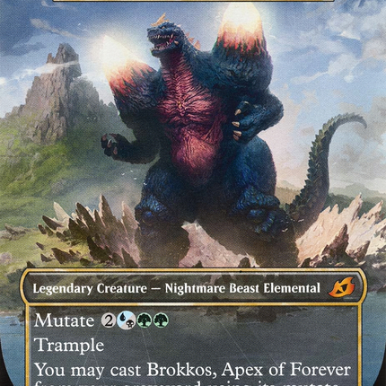 Brokkos, Apex of Forever - Bio-Quartz Spacegodzilla  (Borderless) [Ikoria: Lair of Behemoths]