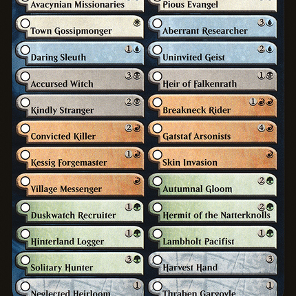 Shadows Over Innistrad Checklist 1 [Shadows over Innistrad Tokens]