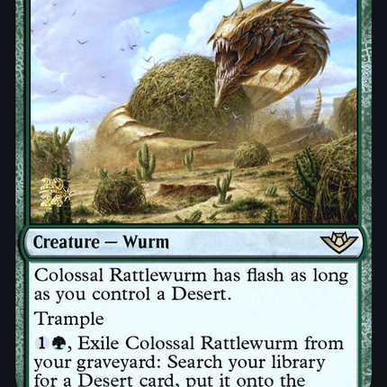 Colossal Rattlewurm [Outlaws of Thunder Junction Promos] Prerelease Foil