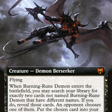 Burning-Rune Demon (Extended Art) [Kaldheim]