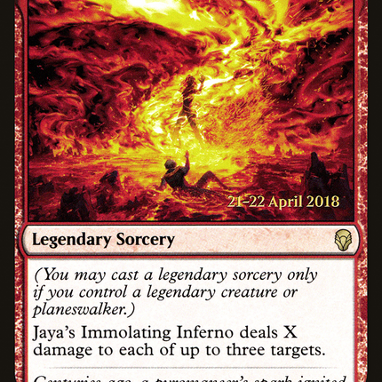Jaya's Immolating Inferno [Dominaria Promos] Prerelease Foil